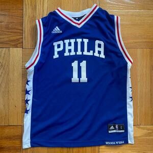 Authentic blue adidas NBA 76ers jersey